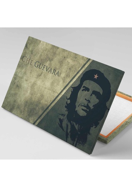 Che Guevara Art Soyut Özgürlük Kominizm Eskitme Efektli Kanvas Tablo