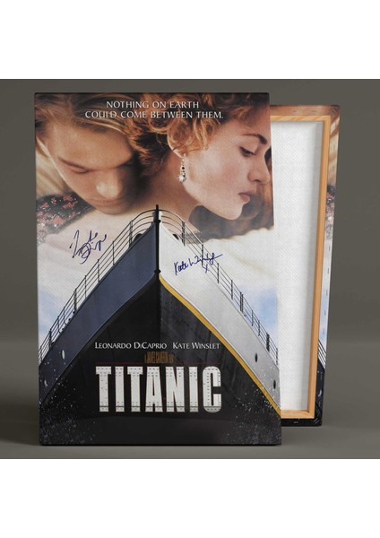Titanik Filmi Afişi Efsane Romantik Film Jack Rose Leonardo Di Caprio Kate Winslet Imza Kanvas Tablo fiyatları