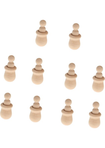 30PCS Ahşap Peg Insanlar Yuvalama Seti Peg Bebek El Sanatları Diy Noel Oyuncak (Yurt Dışından)