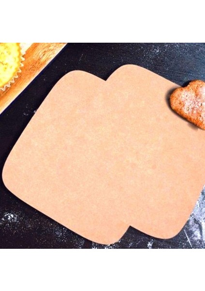 100 Adet Air Fryer Pişirme Kağıdı Tek Kullanımlık Hava Fritöz Yağ Geçirmez Yapışmaz Kağıt