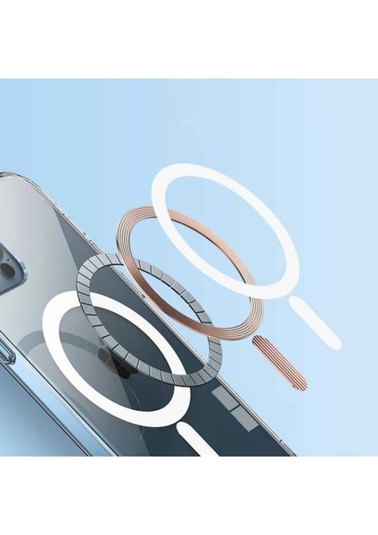 Iphone 14 Kılıf Kamera Lens Korumalı Magsafe Destekli Şeffaf Darbe Emici Sert Kapak