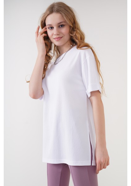 4332 Örme Tişört - Beyaz modelleri