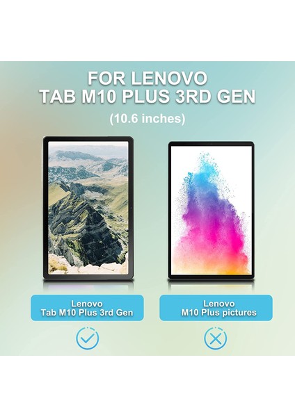 Lenovo Tab M10 Plus 3. Jenerasyon 10.6 Inç Ekran Korucu Tam Kaplar Cam Kabarcıksız Parmak Izsiz