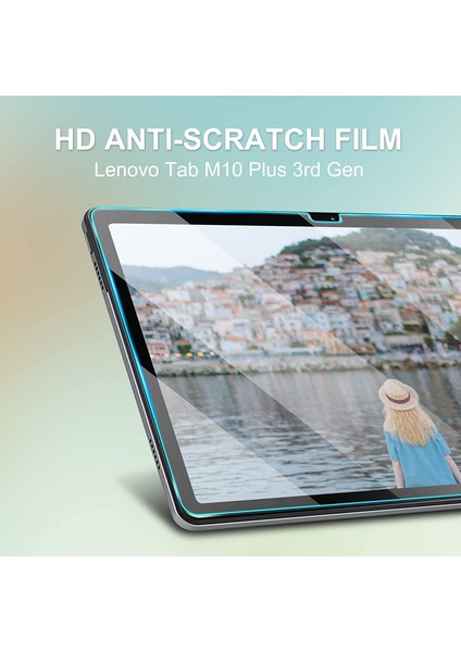 Lenovo Tab M10 Plus 3. Jenerasyon 10.6 Inç Ekran Korucu Tam Kaplar Cam Kabarcıksız Parmak Izsiz