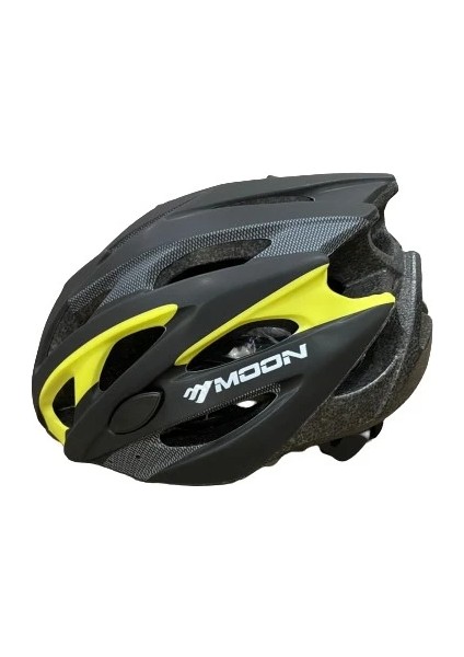 Mv-29 Kask Işıklı - Mat Siyah Carbon Sarı - L