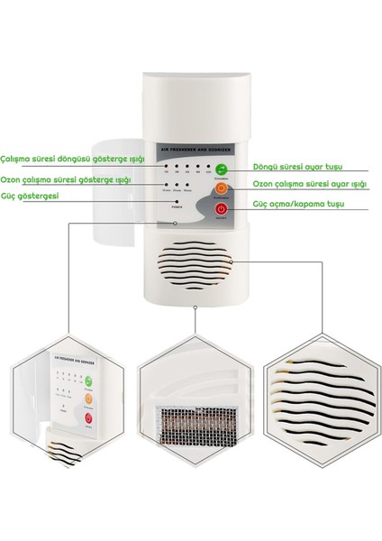 Çok Fonksiyonlu Ozon Cihazı ve Hava Temizleyici Koku Giderici