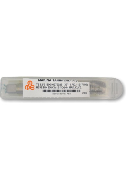 M16 Helis Makine Kılavuzu İnce Şaftlı Hsse Dın 376/C