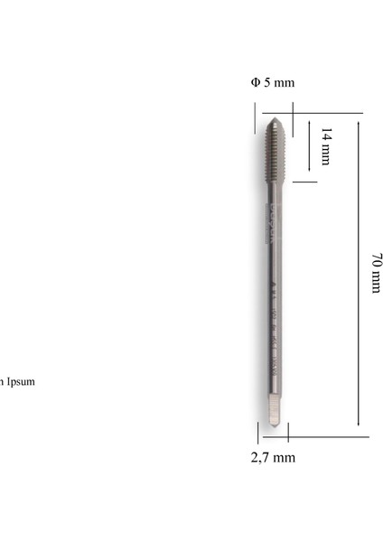 M5 Düz Makine Kılavuzu İnce Şaftlı Hsse Dın 376/C fiyatları