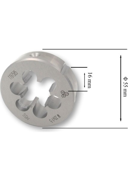 M22 x 1.5 Pafta Ince Vidalı Hss Dın 223/B fiyatları