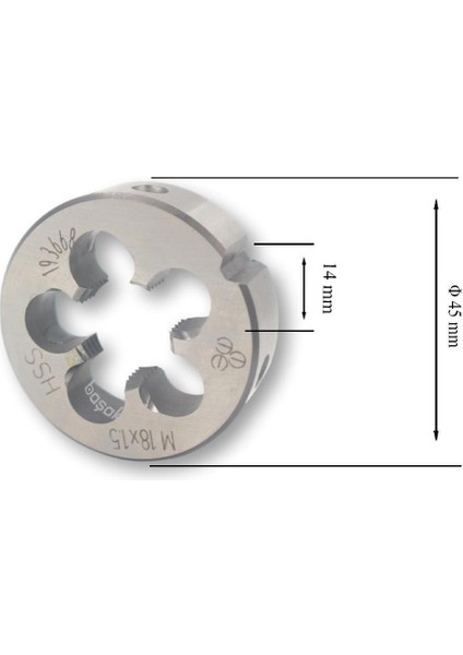 M18 x 1.5 Pafta Ince Vidalı Hss Dın 223/B fiyatları