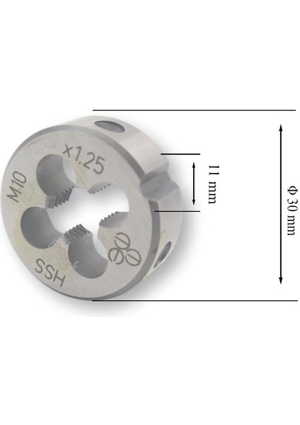 M10 x 1.25 Pafta Ince Vidalı Hss Dın 223/B fiyatları