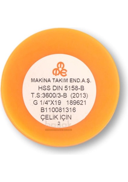 G 1/4 Pafta Boru Vidalı Hss Dın 5158/B modelleri