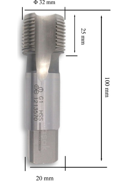 G 1 x 11 Diş El Kılavuzu Takımı 2’li Hss Dın 5157 fiyatları
