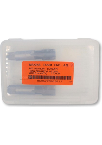 G 1/2 x 14 Diş El Kılavuzu Takımı 2’li Hss Dın 5157 modelleri