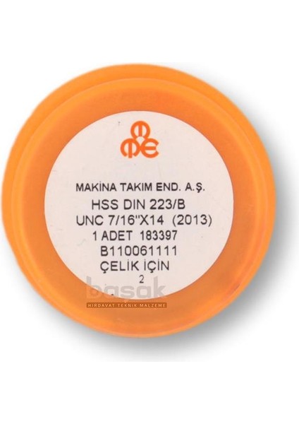 Unc 7/16 Pafta Normal Vidalı Hss Dın 223/B
