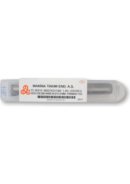 13 mm Uzun Parmak Freze Hss-Co8 Dın 844/B-N
