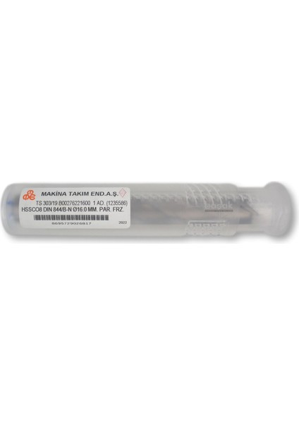 16 mm Uzun Parmak Freze Hss-Co8 Dın 844/B-N