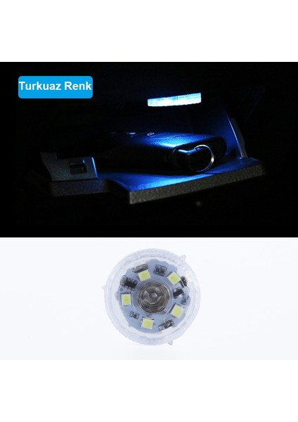 Dokunmatik Mini LED Pilli Turkuaz Renk 2 Adet