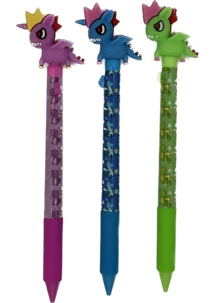 Versatil Kalem Basmalı Dinozor 0.7mm 3 Adet