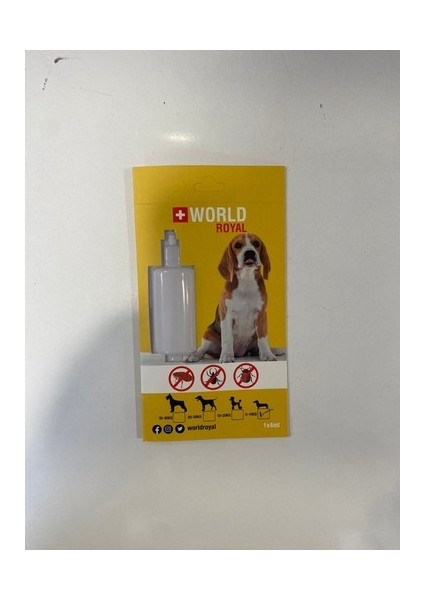 World Royal Köpek Ense Dış Parazit Etkili Bit Pire Kene Deri Bakımı Yağı 0-10 kg 5 ml