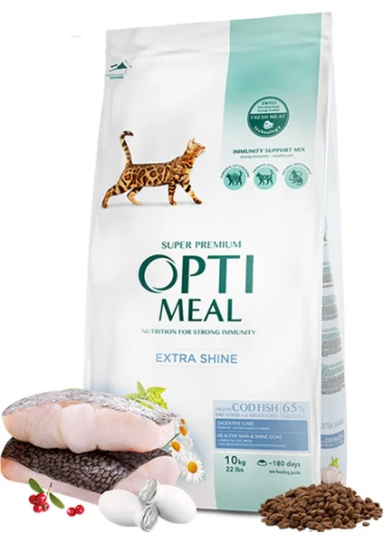 Super Premium Extra Shine Morina Balıklı Yetişkin Kedi Maması 10 Kg