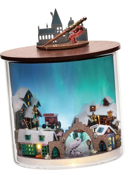 2x Dıy Minyatür Dollhouse Crafts Hediye Oyuncakları Arkadaş Doğum Günü Cadılar Bayramı Köyü ve Bahçe (Yurt Dışından) indirimleri