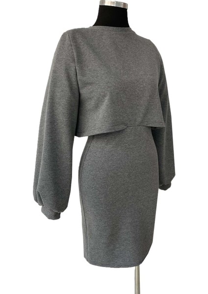 Gri Yüksek Bel Mini Etek fiyatları