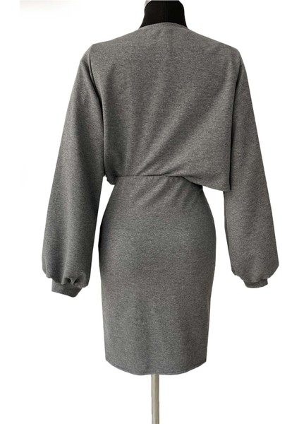 Gri Yüksek Bel Mini Etek modelleri