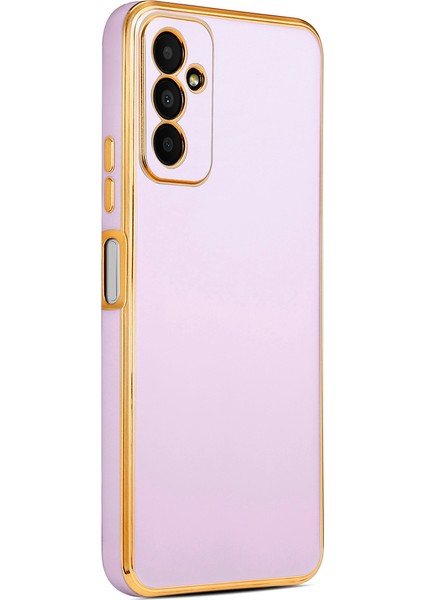 Samsung Galaxy A04S Kılıf Bark Parlak Kenarlı Kamera Korumalı Silikon + Ekran Koruyucu