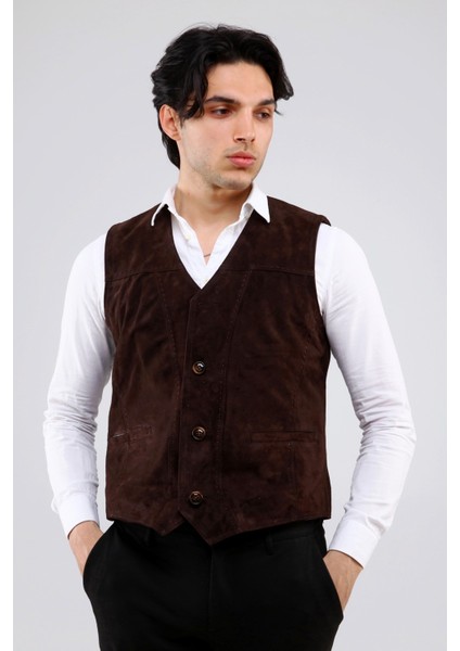 Erkek Deri Süet Yelek modelleri