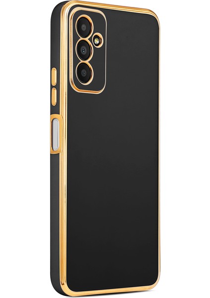 Samsung Galaxy A04S Kılıf Bark Parlak Kenarlı Kamera Korumalı Silikon + Ekran Koruyucu