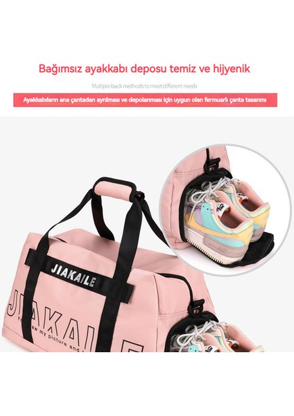Jlakıle Islak ve Kuru Ayırma Spor Çantası Seyahat Malzemeleri (Yurt Dışından)