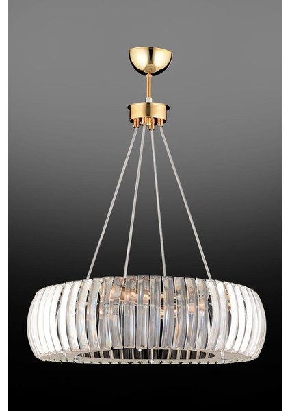 Istanbul Avize Venüs Gold 50 cm Kristal Taşlı Avize