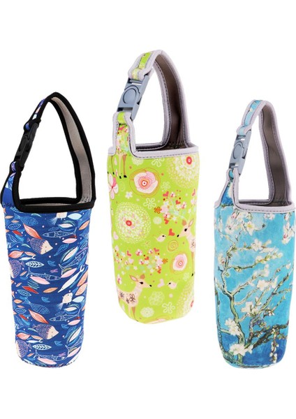 3x Tumbler Taşıyıcı Tutucu Açık Bisiklet Seyahat Geyik Balıkları Için Yalıtımlı Kupa Çantası (Yurt Dışından)