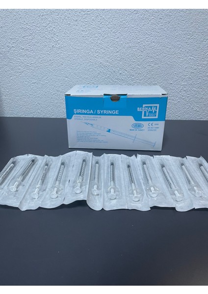Luerlock Kilitli Enjektör Iğnesiz 75 Adet 1 Kutu 1 ml