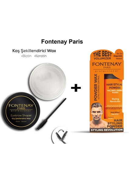 Paris Kaş Şekillendirici Wax + Saç Şekillendirici Toz Wax Turuncu 2'li Set