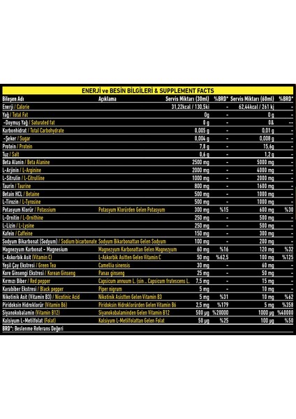 Black Stone Pre-Workout 60 ml Yeşil Elma Aromalı fiyatları