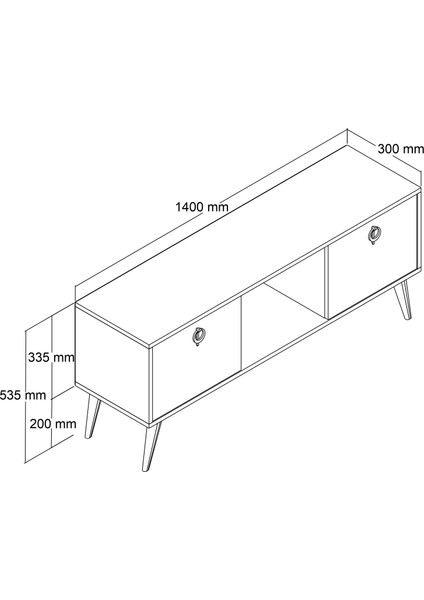 Force Beyaz Tv Ünitesi 140 cm