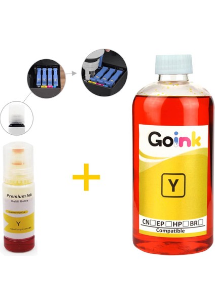 Epson L5590 103 Mürekkep 500 ml Sarı +70 ml (Muadil)