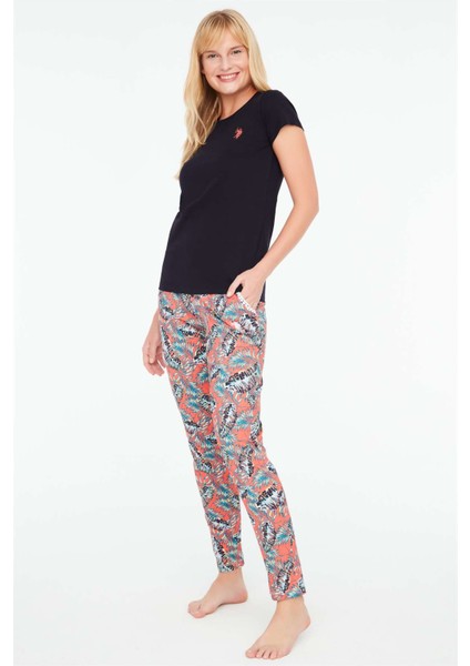 kadın yuvarlak yaka pijama takım us0116913