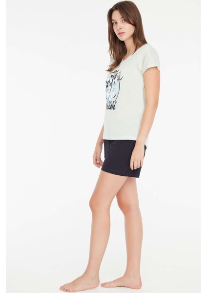 - Kadın Yeşil V-Yaka Şort Takımı 3878 fiyatları