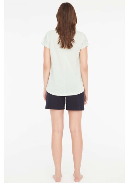 - Kadın Yeşil V-Yaka Şort Takımı 3878 modelleri