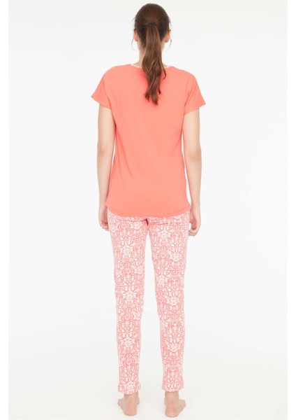 - Kadın Mercan 3 lü Pijama Takımı 3869