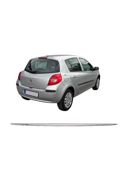 Alminox Oto Renault Clio 3 Hb Krom Bagaj Alt Çıta 1 Prç 2006-2012