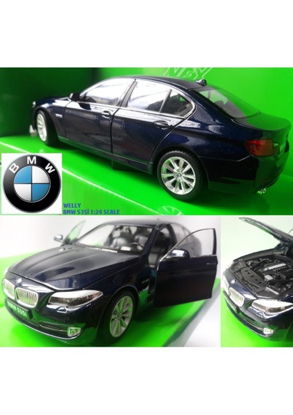 Bmw 535İ Büyük Metal Araba 1,24 Dıecast Orjinal Model Blue