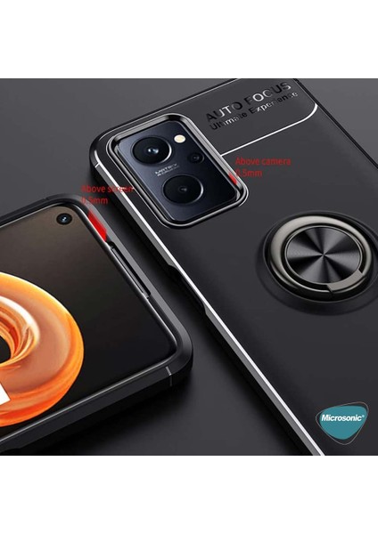 Oppo A36 Kılıf Kickstand Ring Holder Kırmızı