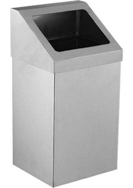 Krom Açık Çatı Kapaklı Çöp Kovası 45 Lt PLX-3834-345