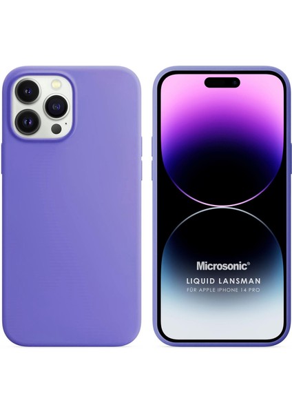 Apple iPhone 14 Pro Kılıf Liquid Lansman Silikon Lila