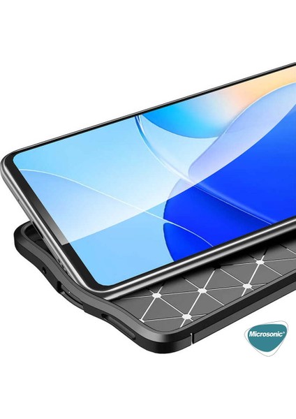 Huawei Nova 9 Se Kılıf Deri Dokulu Silikon Siyah