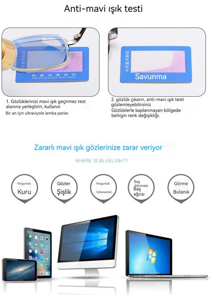 Metal Katlanır Anti-Mavi Işık Taşınabilir Okuma Gözlükleri (Yurt Dışından) modelleri